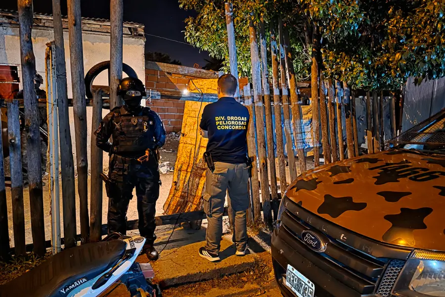 Operativos por narcomenudeo en Concordia (foto Polic&iacute;a de Entre R&iacute;os)