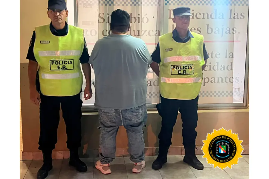 Detenido por estafas (foto Polic&iacute;a de Entre R&iacute;os)