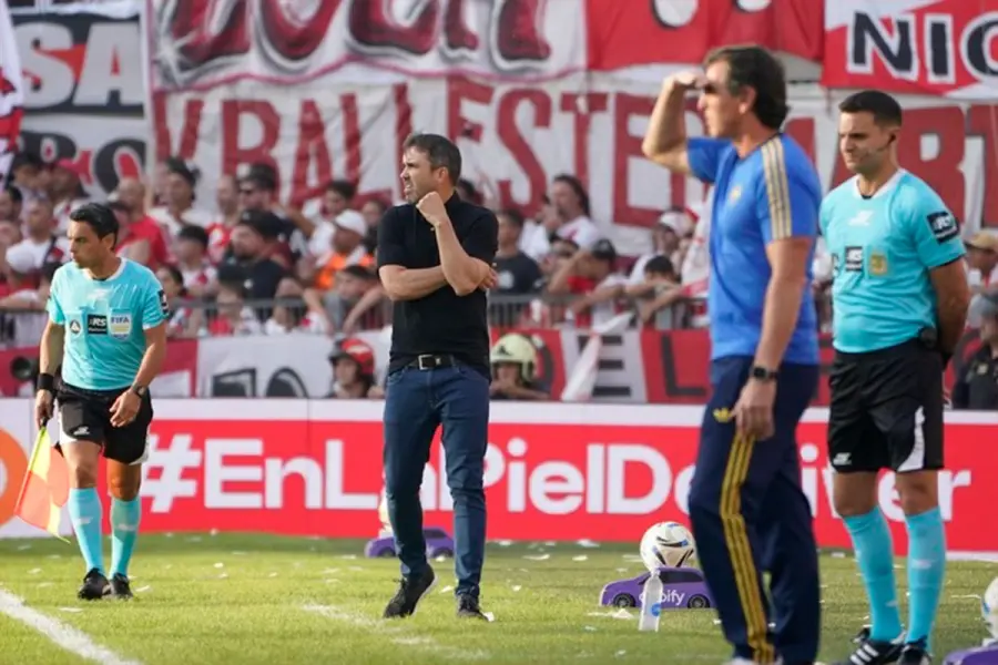 Coudet y Ubeda en el Superclasico River-Boca (foto Clar&iacute;n)