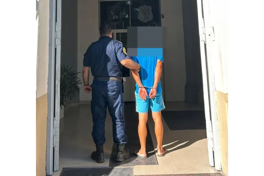 Detenido en Gualeguaych&uacute; (foto Polic&iacute;a de Entre R&iacute;os)