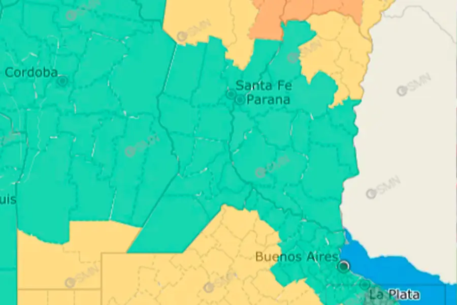 Alerta amarilla en Entre R&iacute;os.