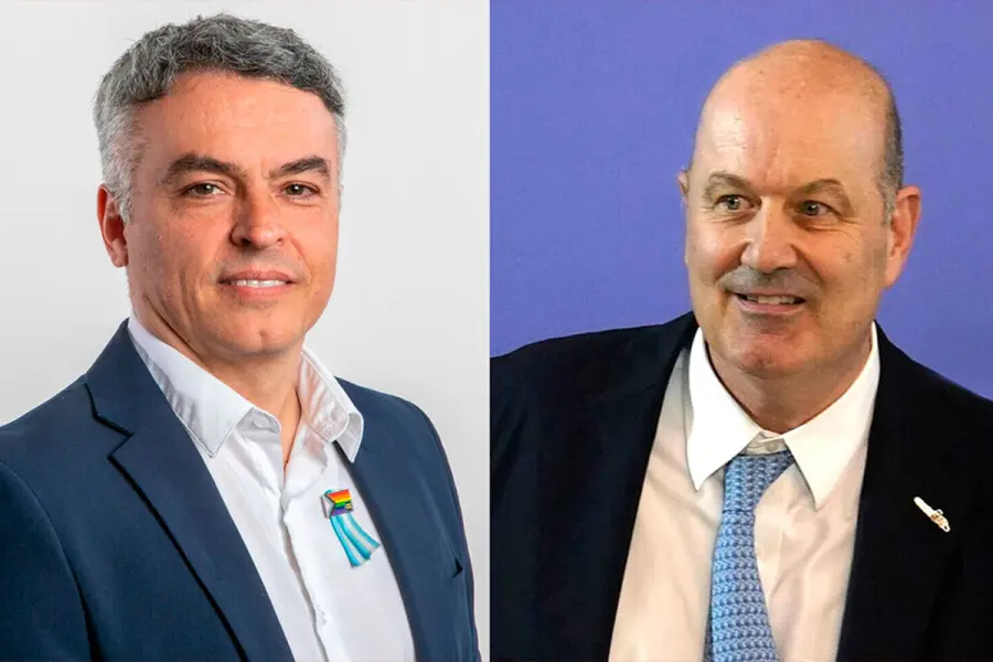 El diputado Esteban Paul&oacute;n y el ministro FedericoSturzenegger.