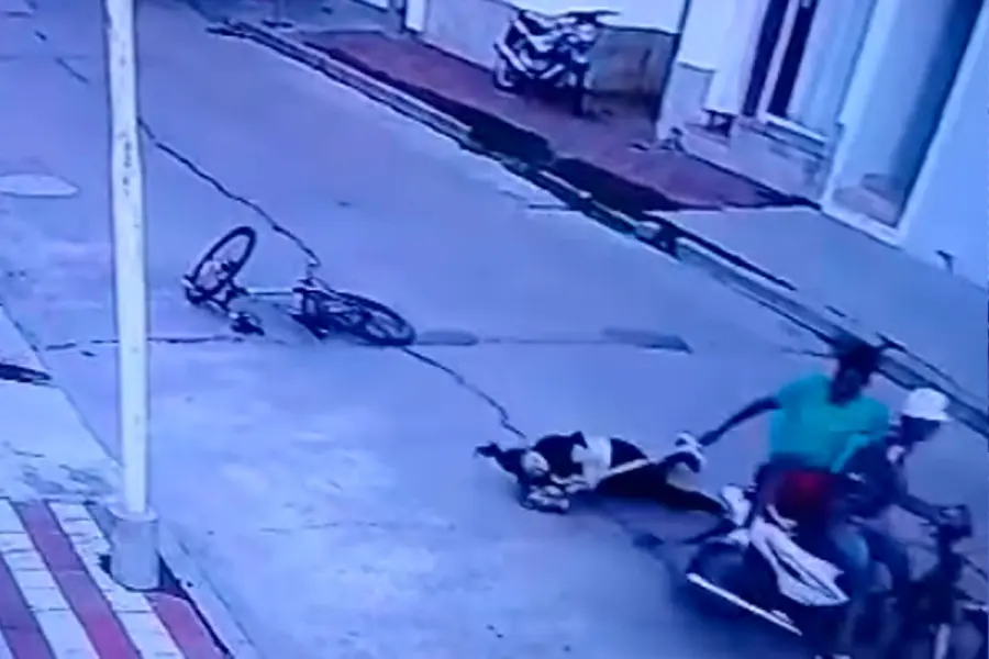 Momento del robo en Gualeguay.