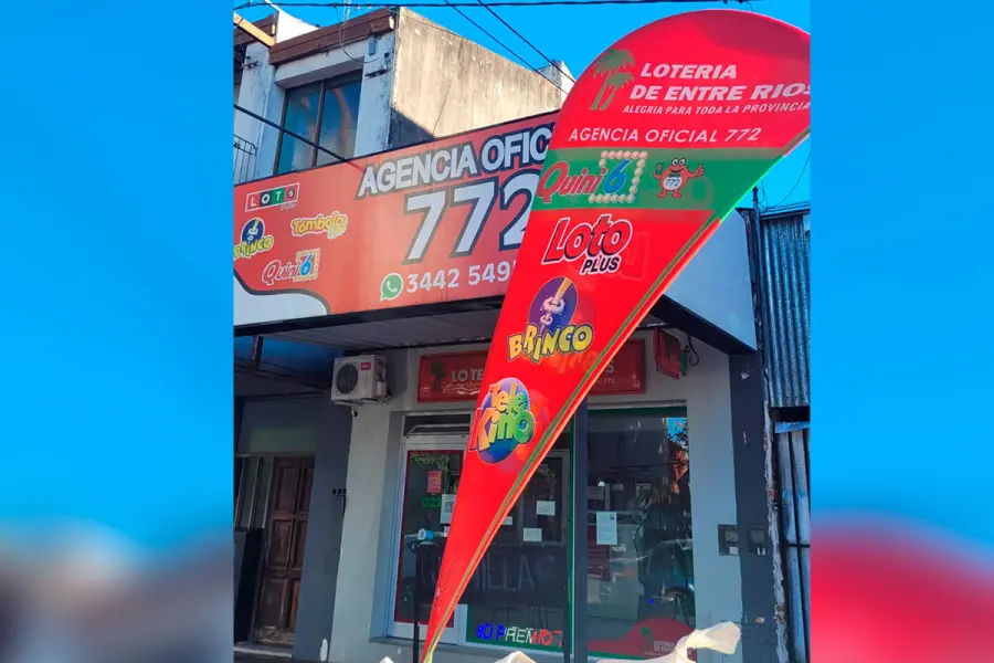 Agencia de t&oacute;mbola N&ordm; 772 de Concepci&oacute;n del Uruguay (foto Elonce)