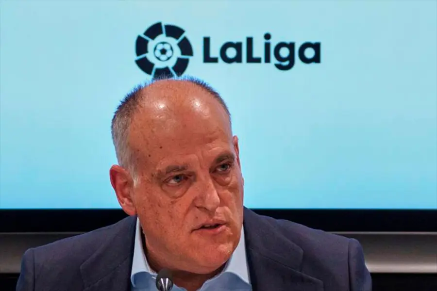 El presidente de LaLiga, Javier Tebas. (AP).