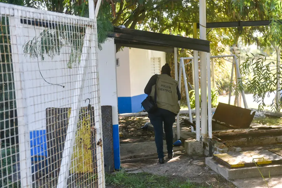 Robo en planta elevadora de l&iacute;quidos cloacales (foto Municipalidad de Colonia Avellaneda)