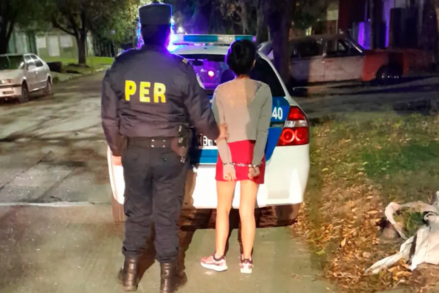 Detenida en Paran&aacute; (foto Polic&iacute;a de Entre R&iacute;os)