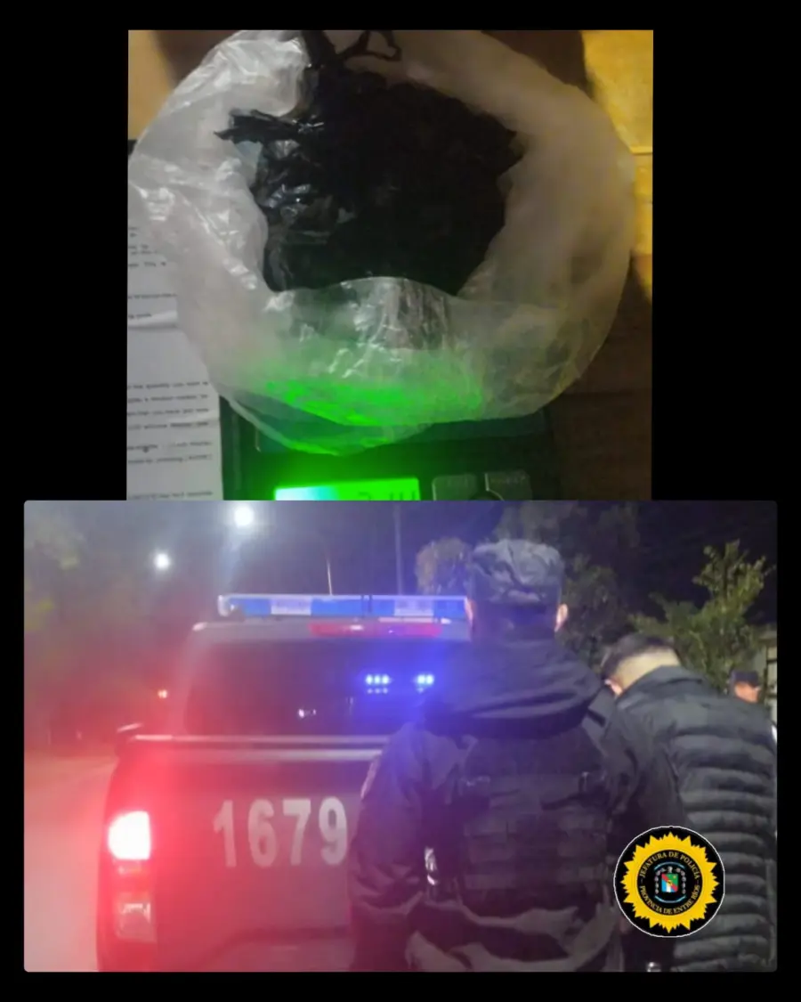 Secuestro de estupefacientes y un detenido en Paran&aacute; (foto Polic&iacute;a de Entre R&iacute;os)