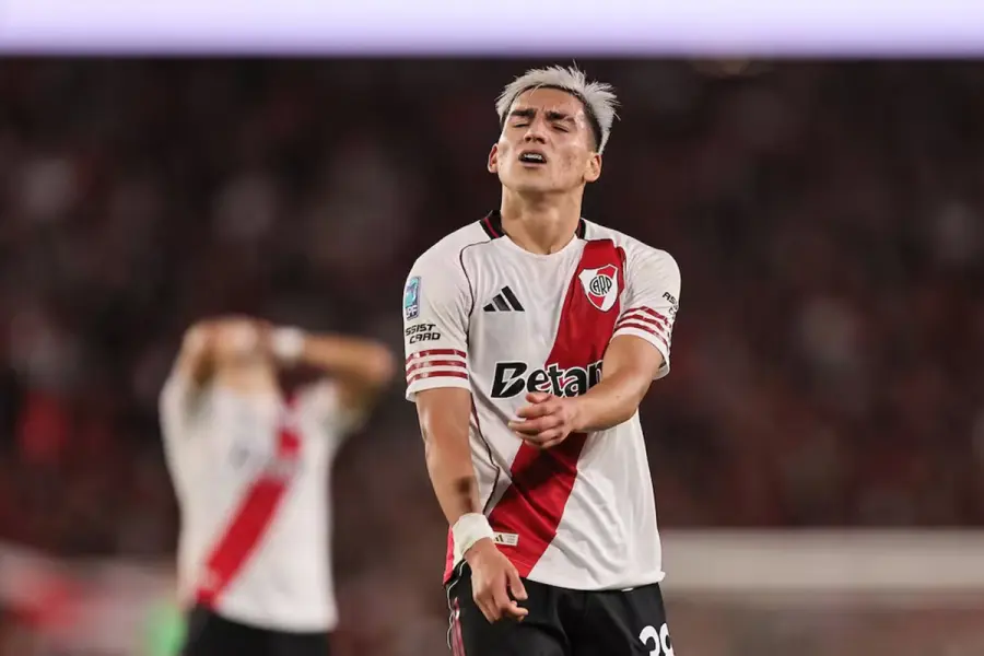 Ian Subiabre, delantero de River. Foto: La Naci&oacute;n.