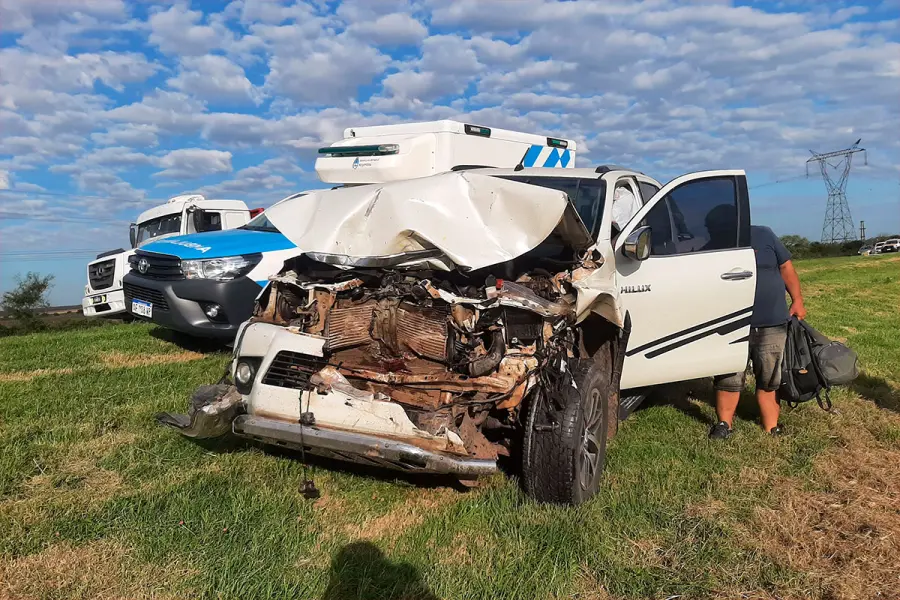 Ruta 14: un operario perdió una pierna tras ser atropellado por una camioneta