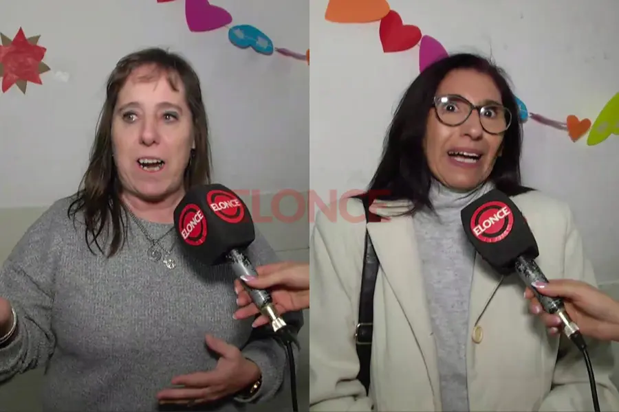 Mariel y Gabriela, ex docentes de la Ter&aacute;n (foto Elonce)