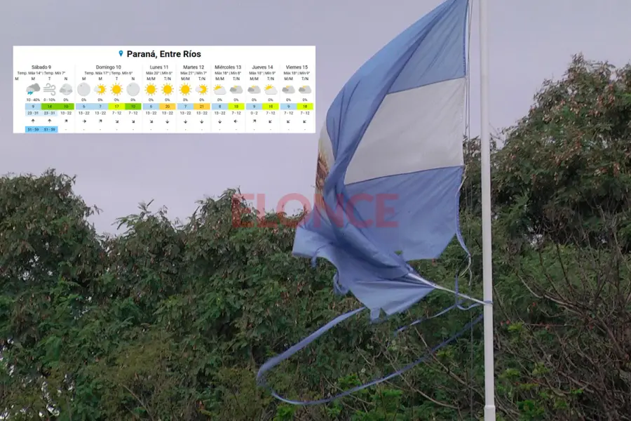 El viento vuelve a ser protagonista en Paran&aacute; (foto Elonce)