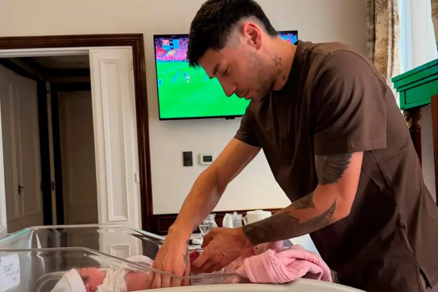 Gonzalo Montiel anunci&oacute; el nacimiento de su segunda hija (foto Instagram)
