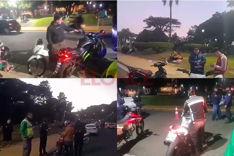 Secuestraron motos con escapes modificados en controles en El Rosedal en Paraná