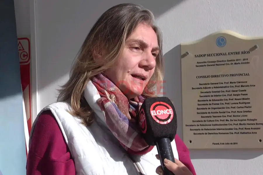 Secretaria general de SADOP, Alejandra Frank.