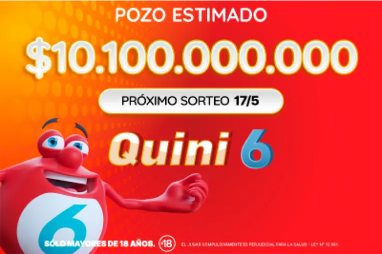 El Quini 6 pondrá en juego un pozo superior a los 10.100 millones de pesos