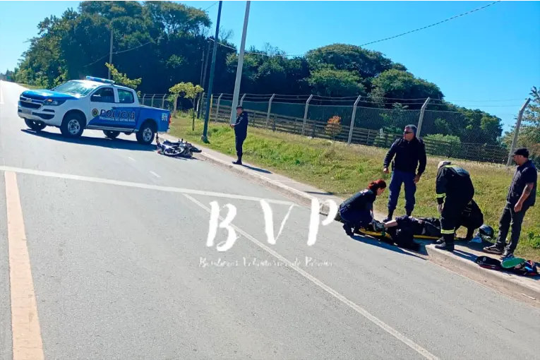 Ciclista sufrió fractura expuesta tras ser chocado por una moto en avenida Zanni