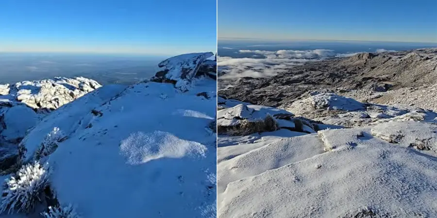 Nieve en el Cerro Champaqu&iacute; (foto ElDoce)