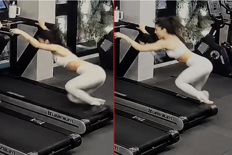 El blooper viral de Camila Mayan en el gimnasio: la caída que estalló en redes
