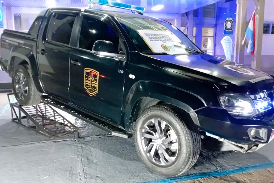 La camioneta incautada a los narcos. Foto: Elonce.