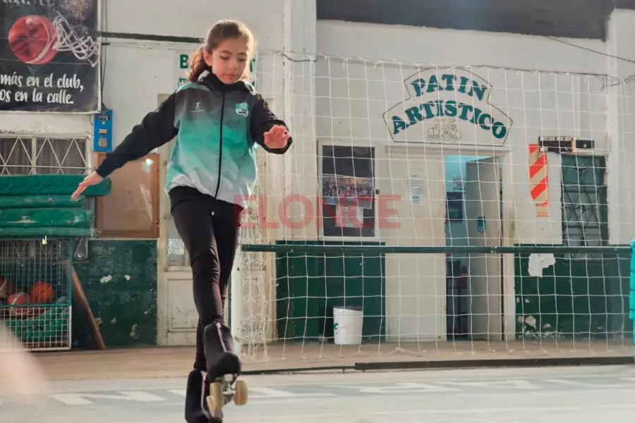 Federica Rivero, patinadora del Club San Mart&iacute;n (foto Elonce)