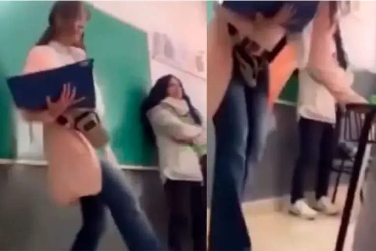Habló la madre del alumno al que una vicedirectora le pateó el pupitre: Ella tiene que dar el ejemplo