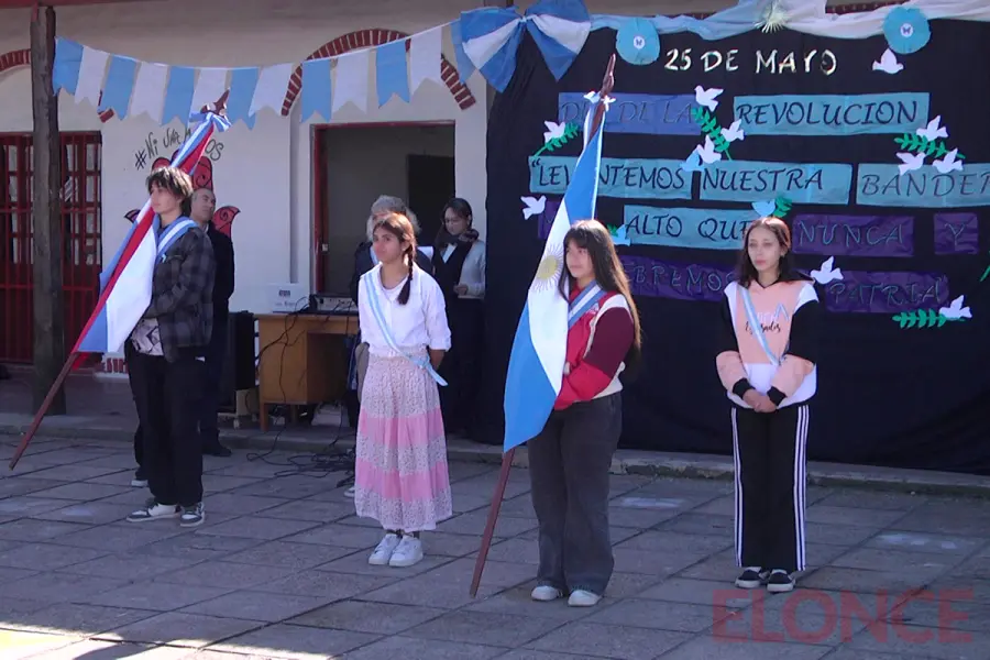 Acto escolar por 25 de Mayo (foto Elonce)