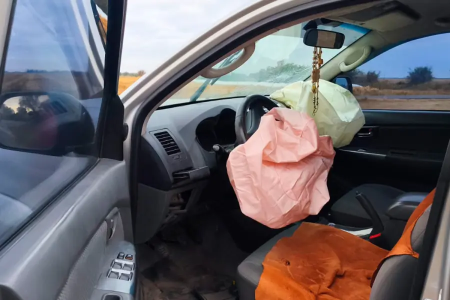 Accidente sobre Ruta 18, en Tabossi (foto Polic&iacute;a de Entre R&iacute;os)
