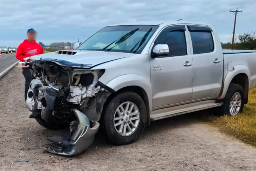 Accidente sobre Ruta 18, en Tabossi (foto Polic&iacute;a de Entre R&iacute;os)