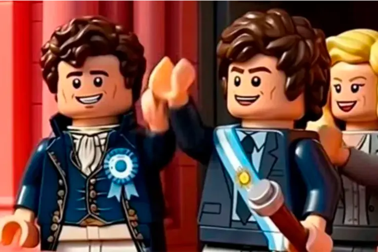 Milei sorprendió al 25 de Mayo con un video "estilo lego" dedicado a Belgrano