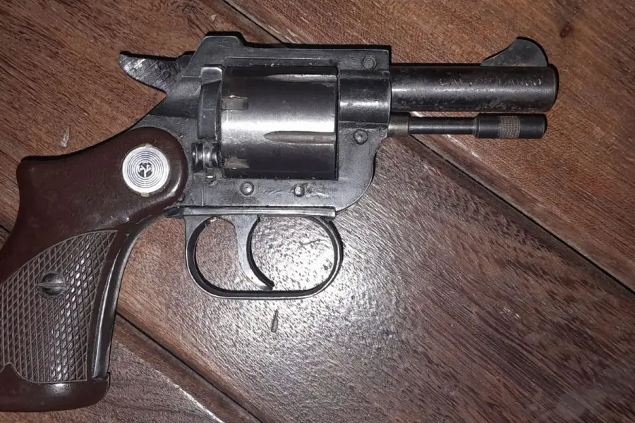 Pistola hallada en el barrio Mosconi.