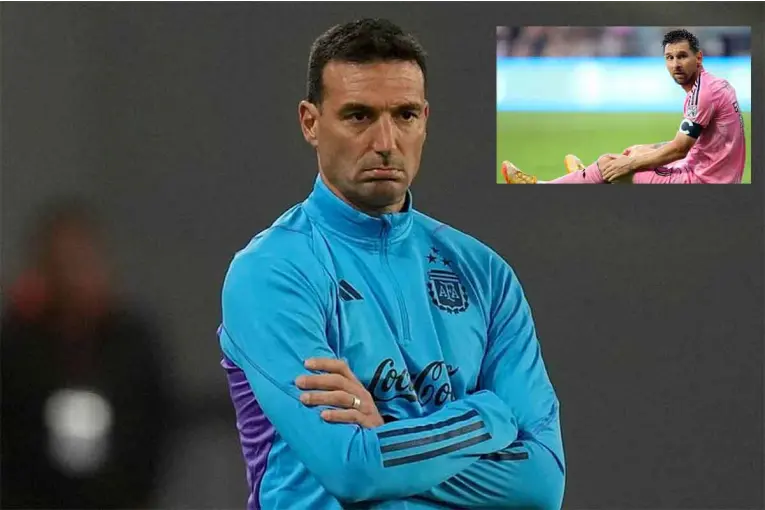 A 15 días del mundial, Lionel Scaloni está preocupado por la lesión de Messi
