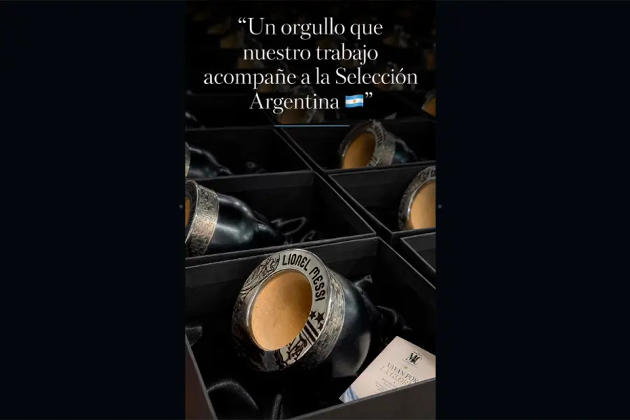 AFA encarg&oacute; mates personalizados para la Selecci&oacute;n Argentina a un taller entrerriano (foto Mates MC)