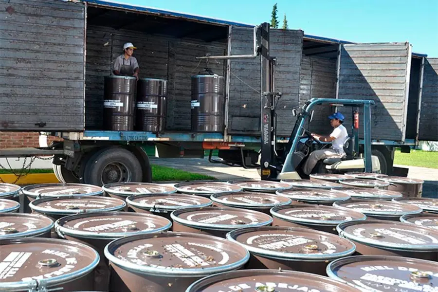 Estos son los tambores que llegaron a Alemania (foto X/marcasarg_)