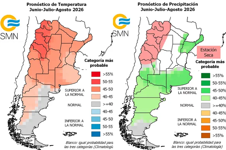Cómo estarán las temperaturas y las lluvias en Entre Ríos durante el invierno