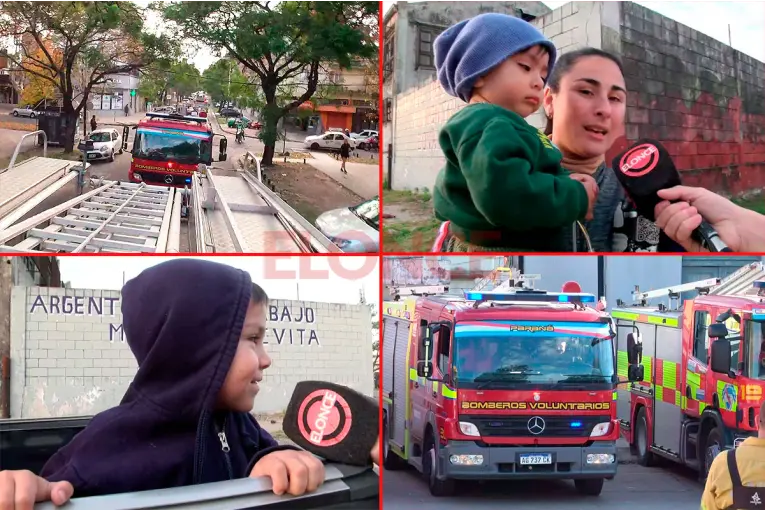 Entre sirenas y aplausos, Bomberos Voluntarios recorrieron las calles de Paraná en su tradicional caravana