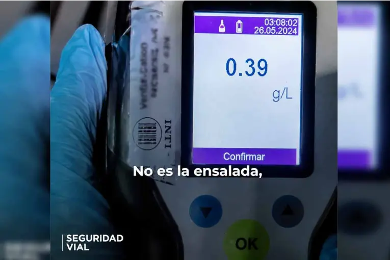 Cumplía tareas comunitarias por conducir ebrio y volvió dar positivo en un control de alcoholemia