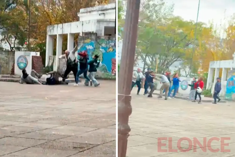 Video: violenta pelea entre familiares de alumnos terminó con intervención policial en escuela de Paraná