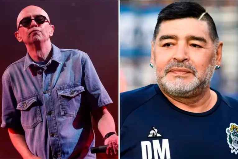 "A brillar mi amor": emotivo mensaje desde la cuenta de Diego Maradona a Indio Solari