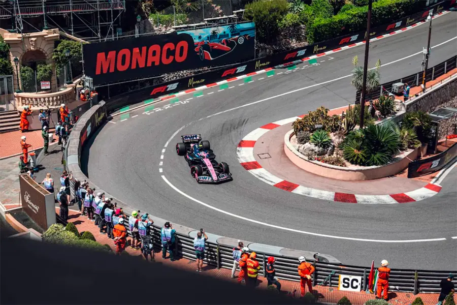 Franco Colapinto en el GP de M&oacute;naco