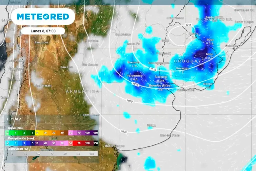 Vuelven las lluvias (fuente Meteored)