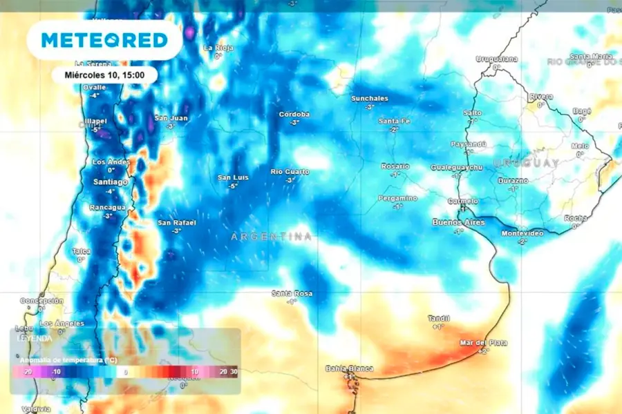 La pr&oacute;xima semana tendr&aacute; un moderado descenso de temperatura (fuente Meteored)
