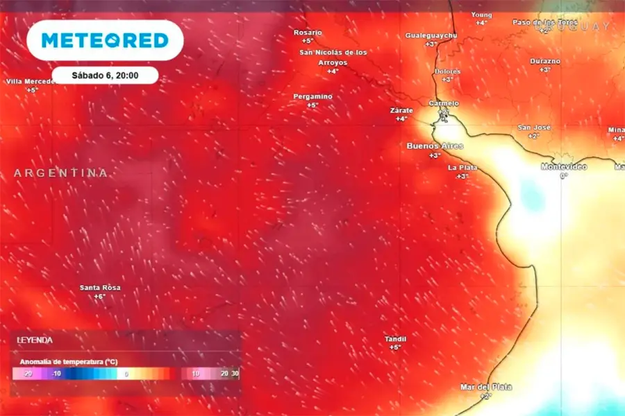 Sigue el ambiente templado para la &eacute;poca (fuente Meteored)