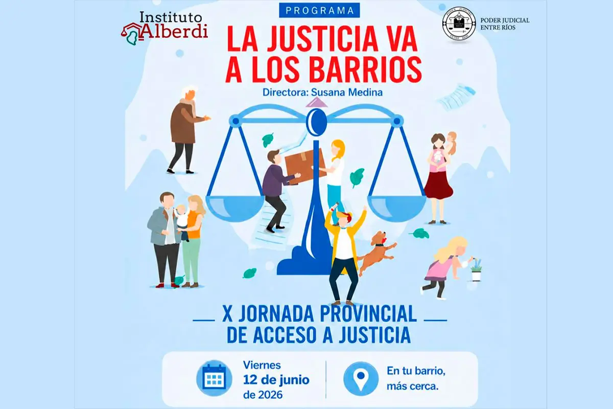 Histórico operativo judicial: “La Justicia va a los Barrios” atenderá en 29 localidades entrerrianas en simultáneo Histórico operativo judicial: “La Justicia va a los Barrios” atenderá en 29 localidades entrerrianas en simultáneo