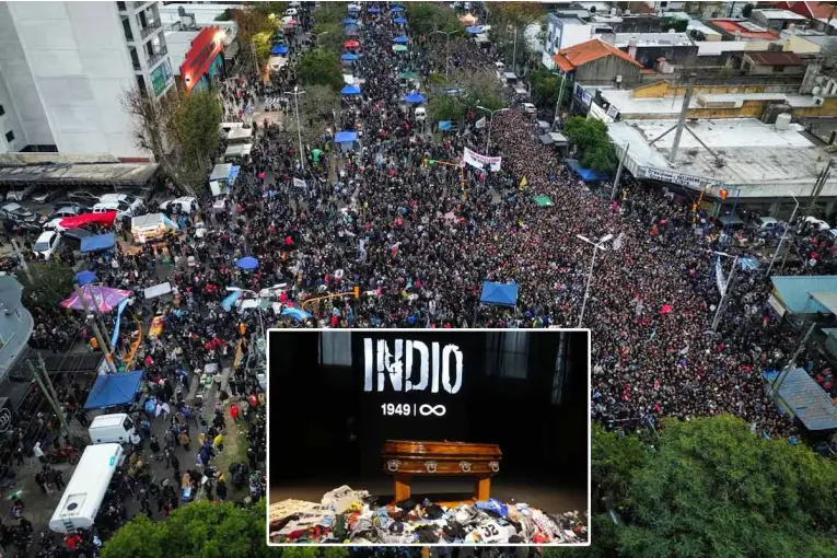 Último adiós al Indio Solari: se cerraron las puertas del estadio