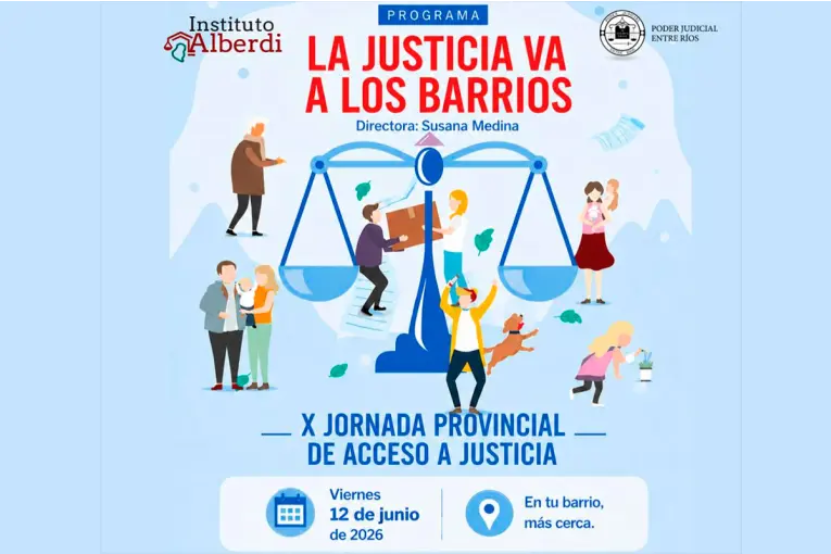 Justicia va a los barrios: el viernes se realizará la jornada de atención simultánea en 29 localidades
