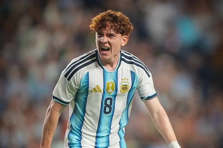 Valent&iacute;n Barco, autor del primer gol. Foto: AFA.