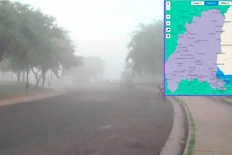Alerta violeta por presencia de bancos de niebla en Entre Ríos | Elonce.com