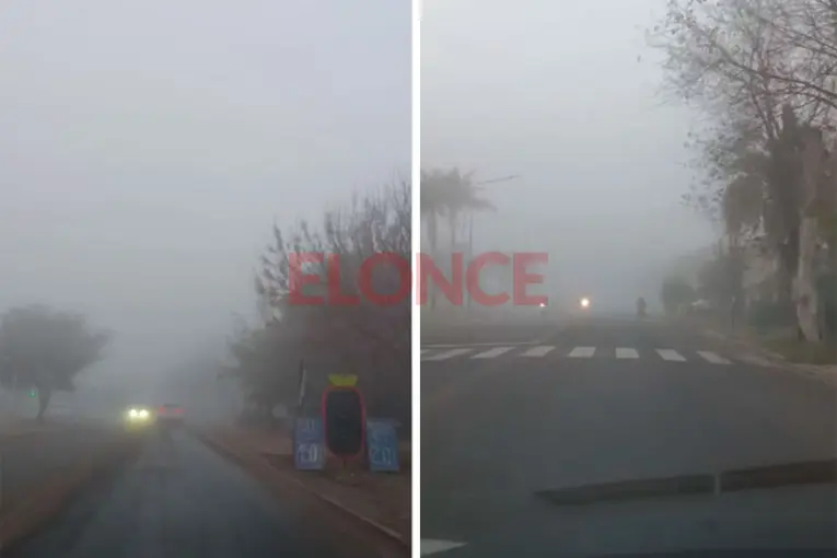 Cielo invisible con niebla en Paraná complica la circulación y reduce la visibilidad