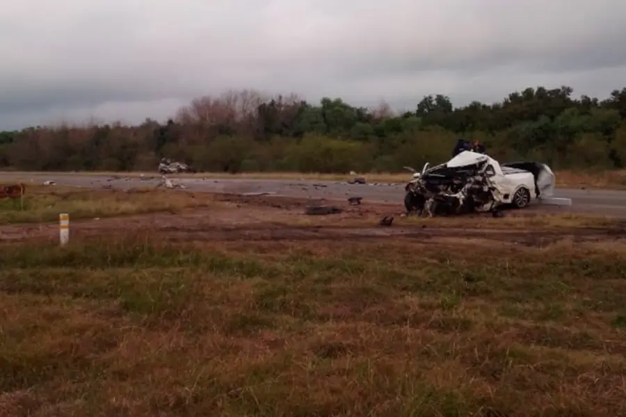 Tragedia vial en Ruta 12 (foto Policía de Entre Ríos)